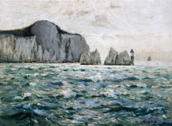 Sir John William Ashton (1881-1963) The Needles, 16 x 21in,